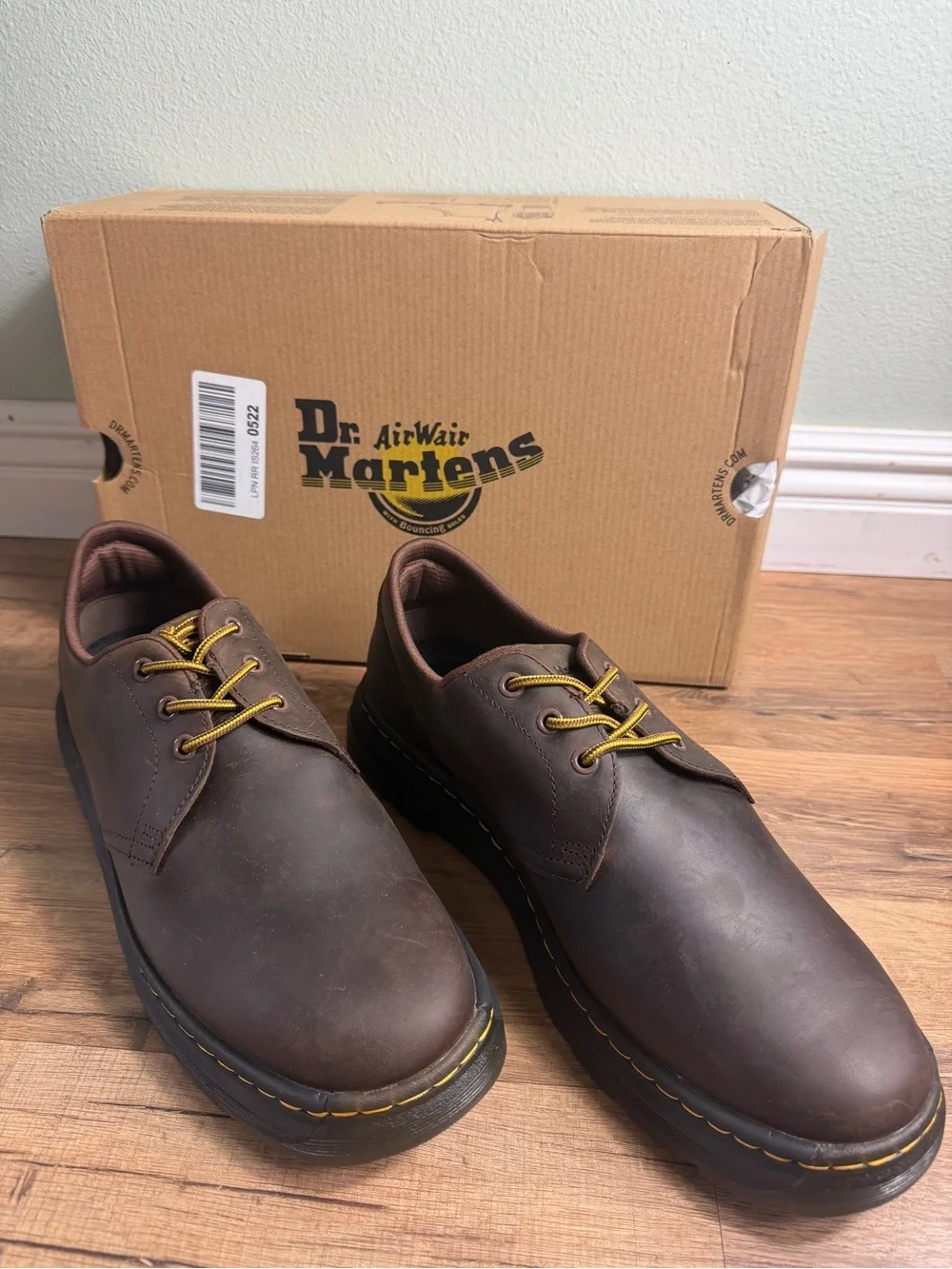 ❗️NWT❗️Dr. Martens Crewson Lo Dark Brown Leather Shoes Unisex Size 12
